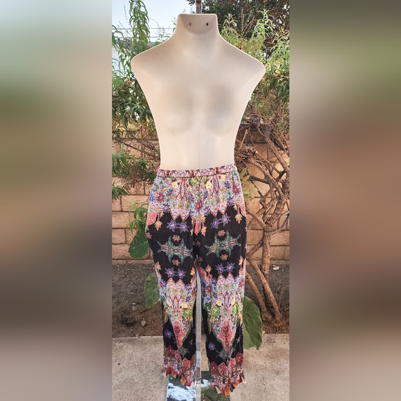 New SMALL fit XS ? women CLEOBELLA boho lounge pajama pants birds elastic waist - Picture 10 of 16